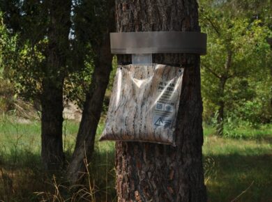 Le sac collecteur du collier Écopiège® contre la chenille processionnaire